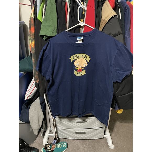 Size L - VTG 2000s Stewie Family Guy Shirt Born To Be Bad - Picture 1 of 3